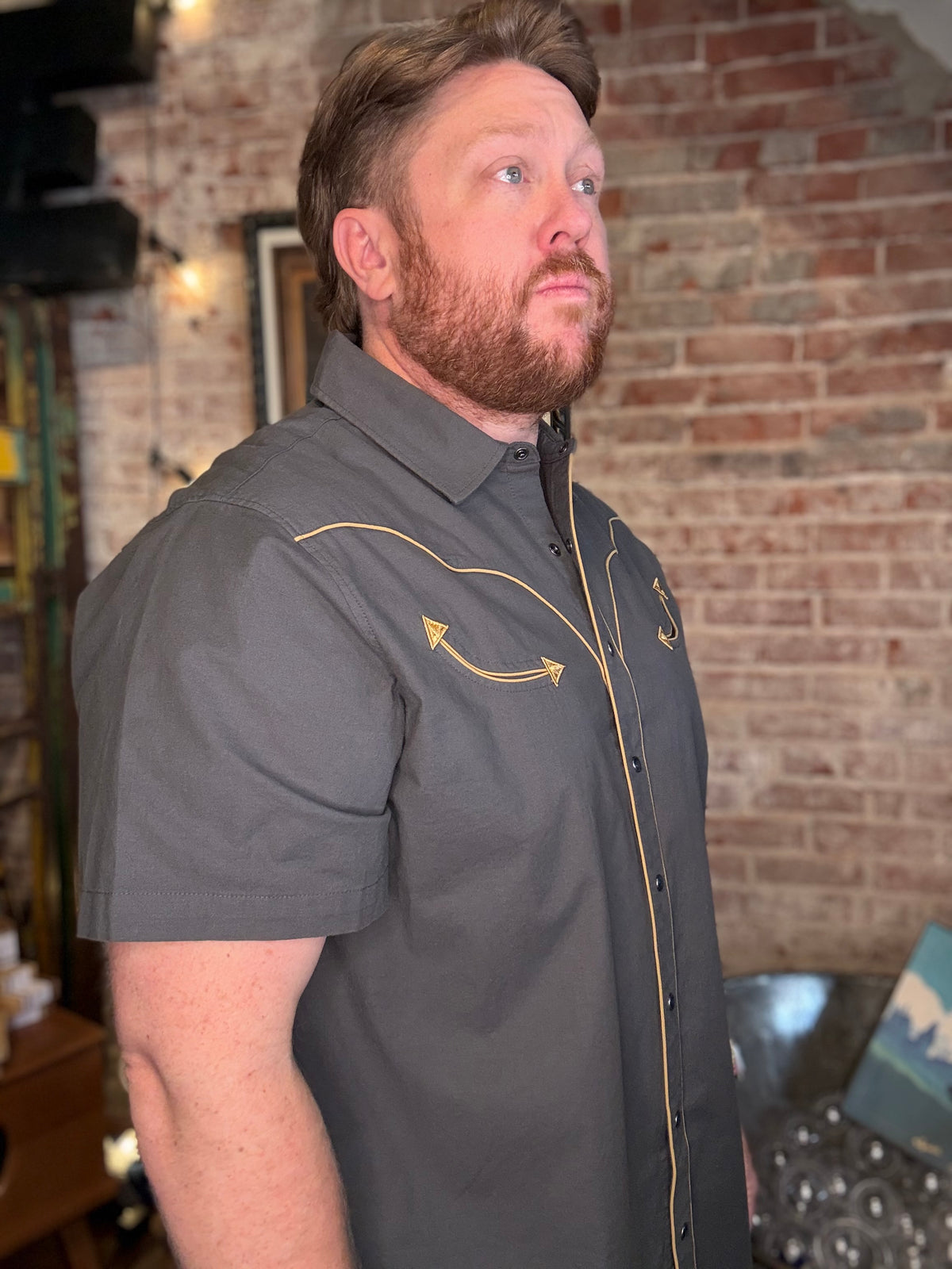 Broncobuster Snapshirt - Antique Black