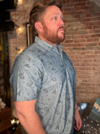Ranchero Tech Polo - Iron Blue