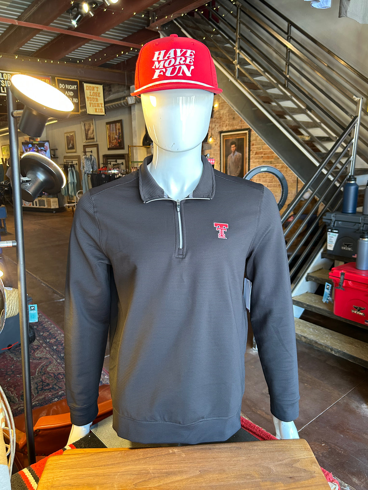 Texas Tech Ridge Q-Zip - Black