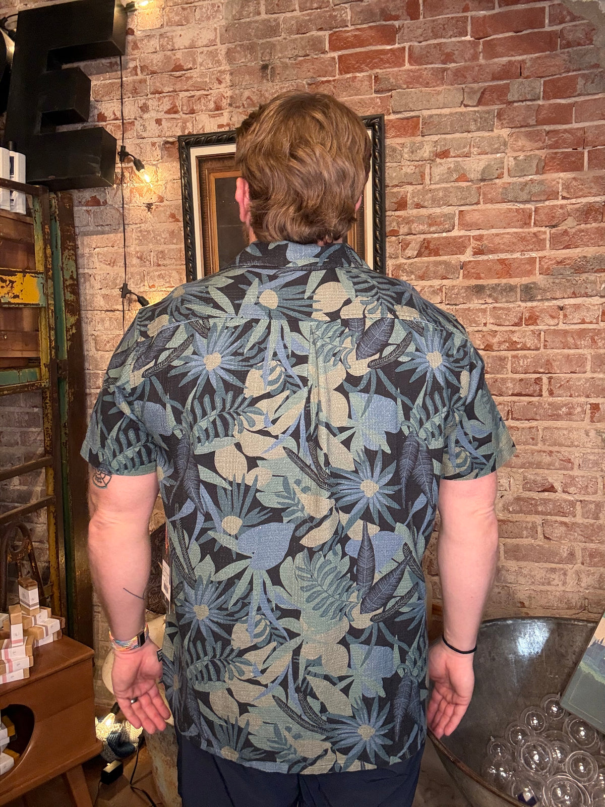 Shores Club Shirt: Tropical Dimension - Antique Black