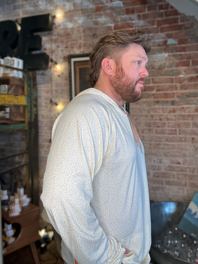 Loggerhead Hoodie - Pond Patterns: Bone