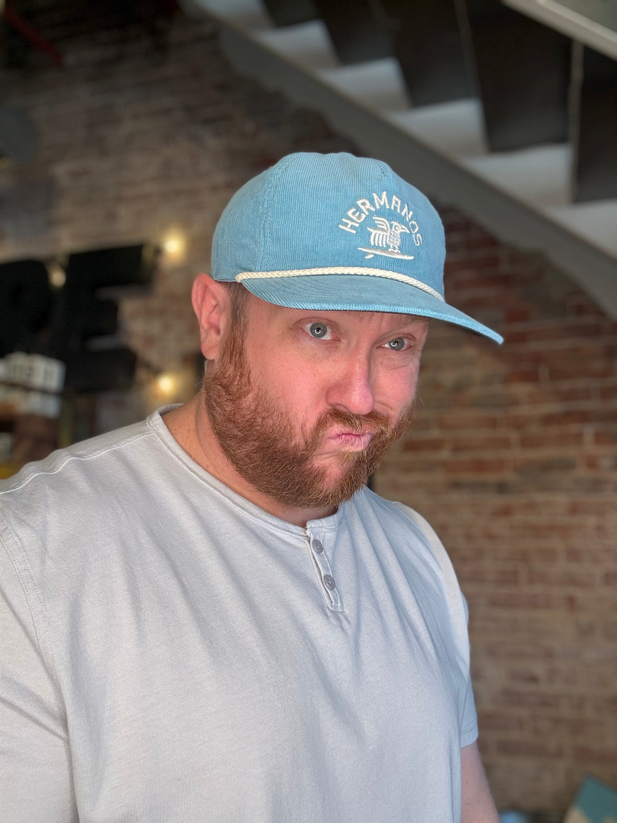 Surfbird Snapback - Blue Corduroy