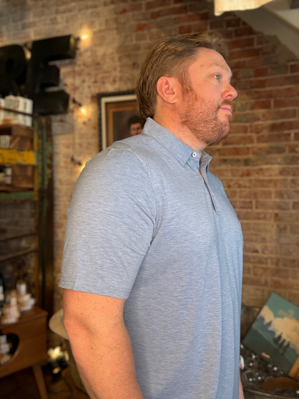 XC+ Apex Perf. Polo - Blue Heather