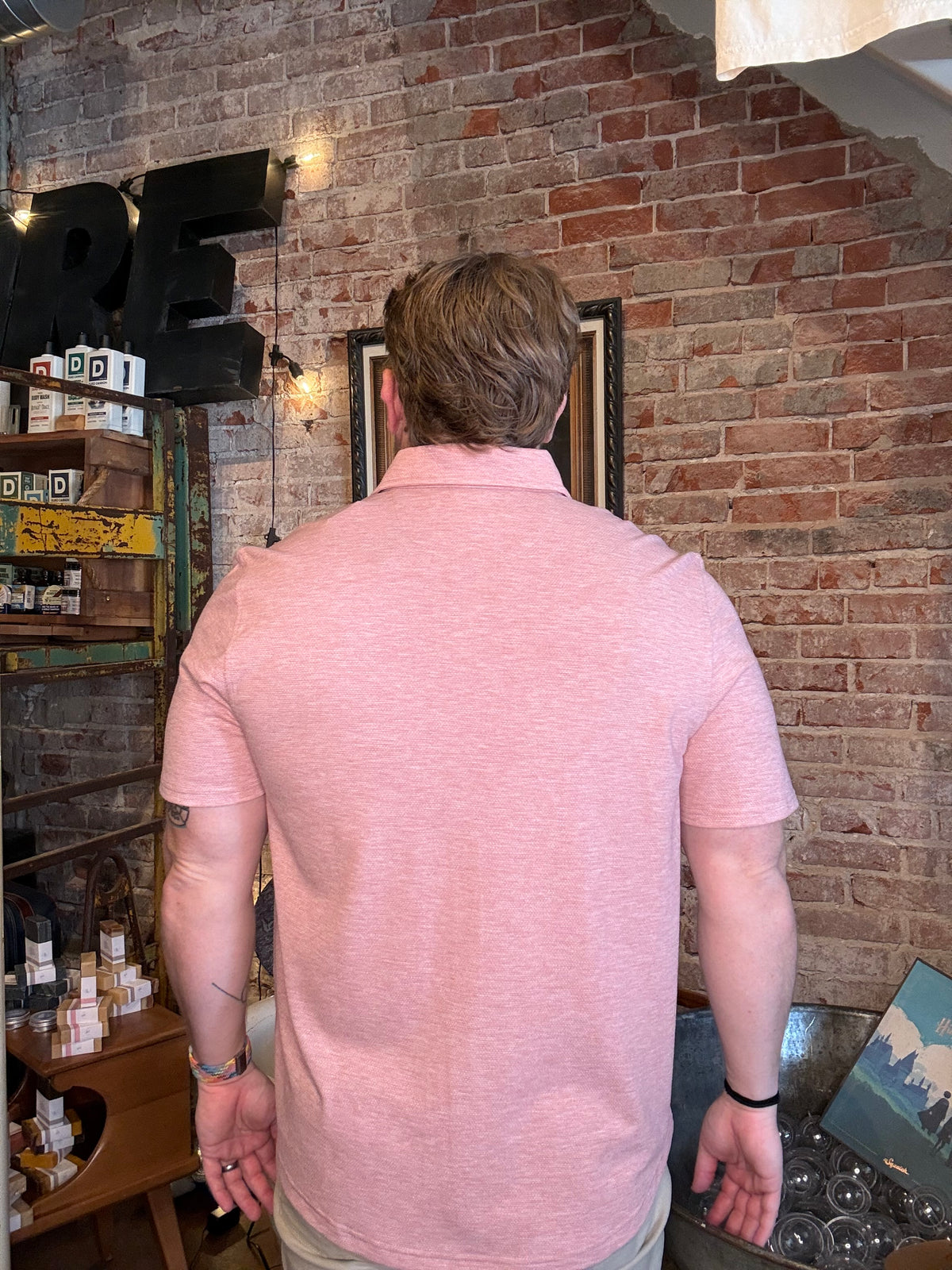 Bennett SS Shirt - Pink Honeycomb