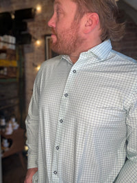 XC+ Flex LS Dress Knit - Green Windowpane