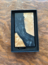 Wood and Resin Magnetic Wallet