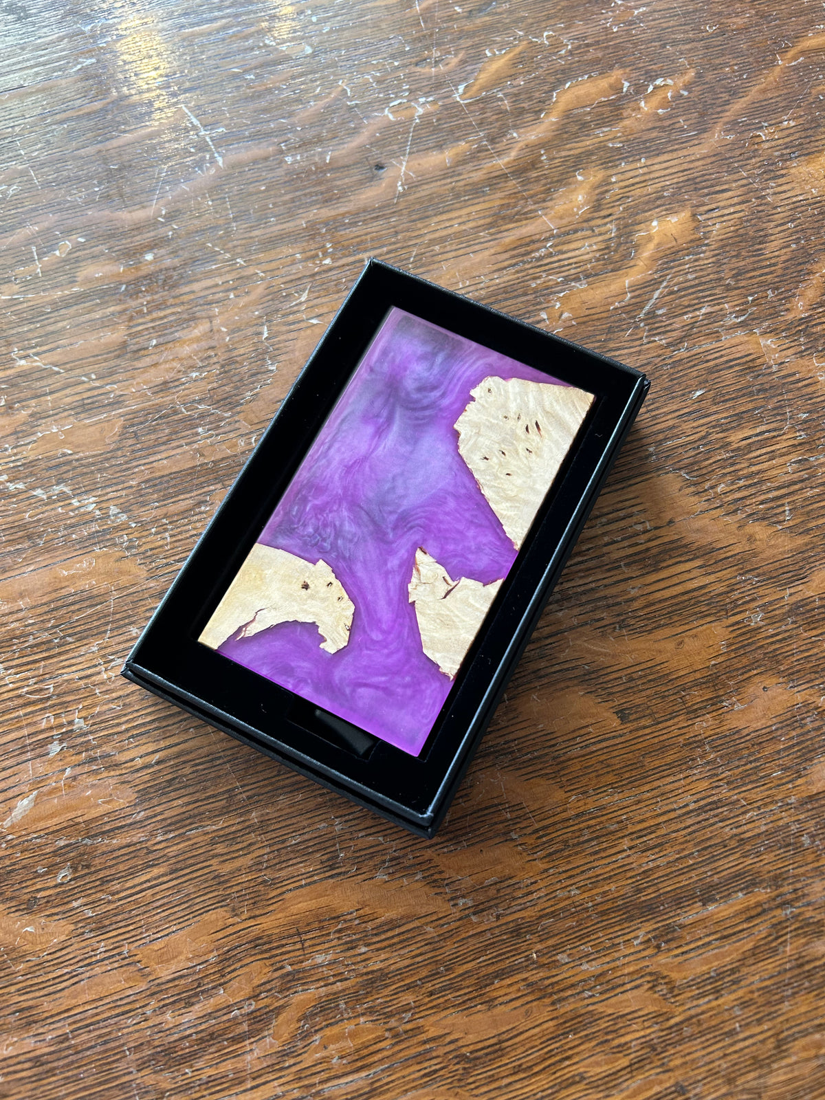 Wood and Resin Pop-up Wallet