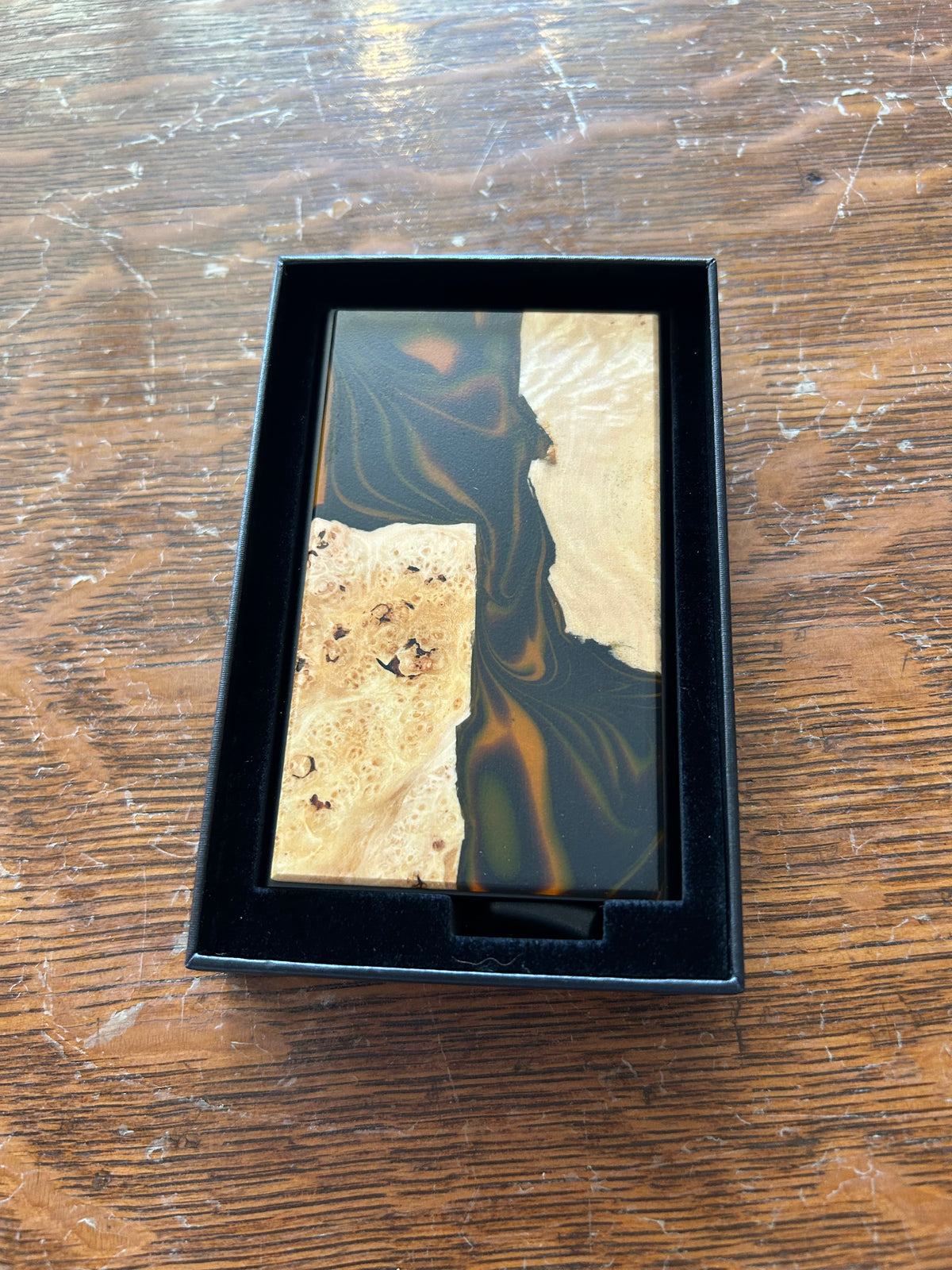 Wood and Resin Pop-up Wallet