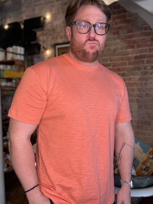 Burnt Coral Pima Tee - Baja Llama