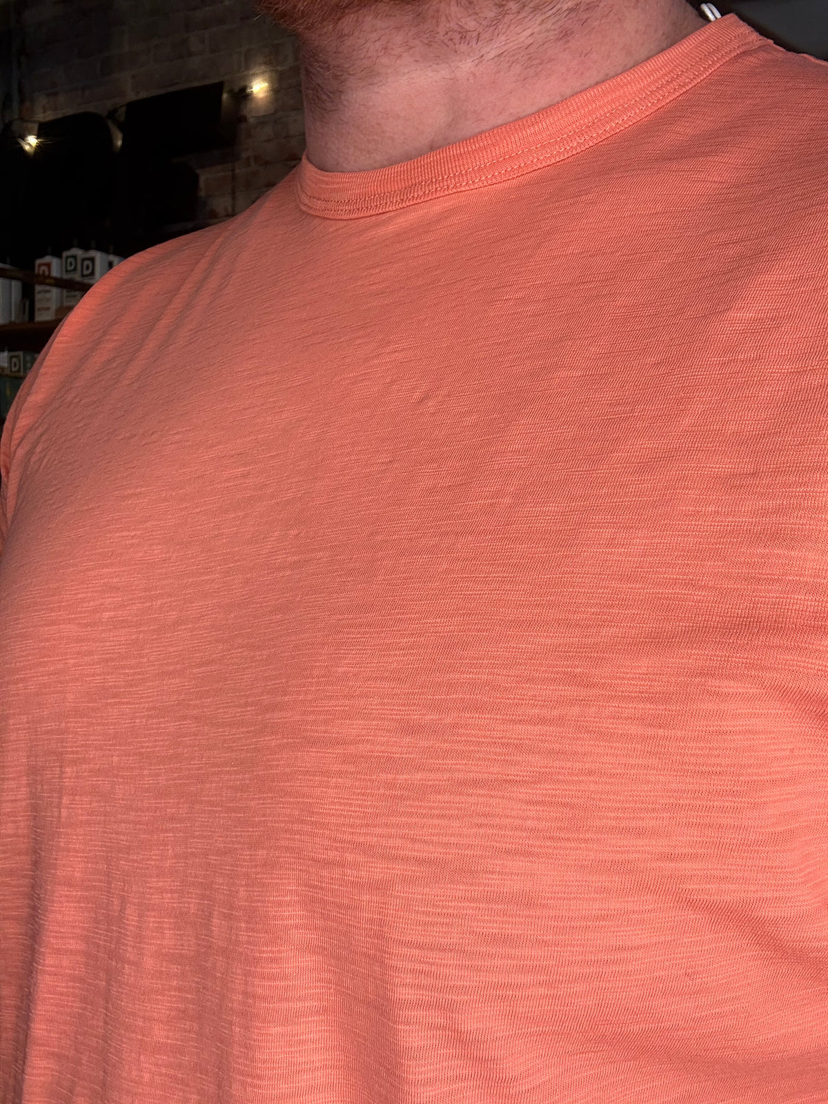 Burnt Coral Pima Tee - Baja Llama