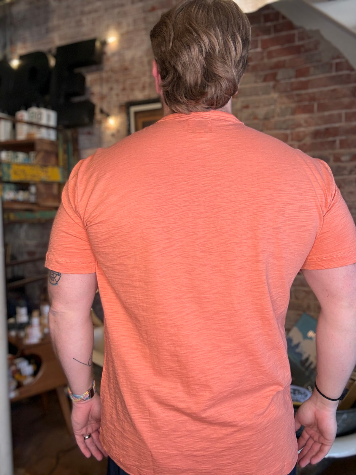 Burnt Coral Pima Tee - Baja Llama