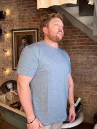 Steel Blue Pima Tee - Baja Llama