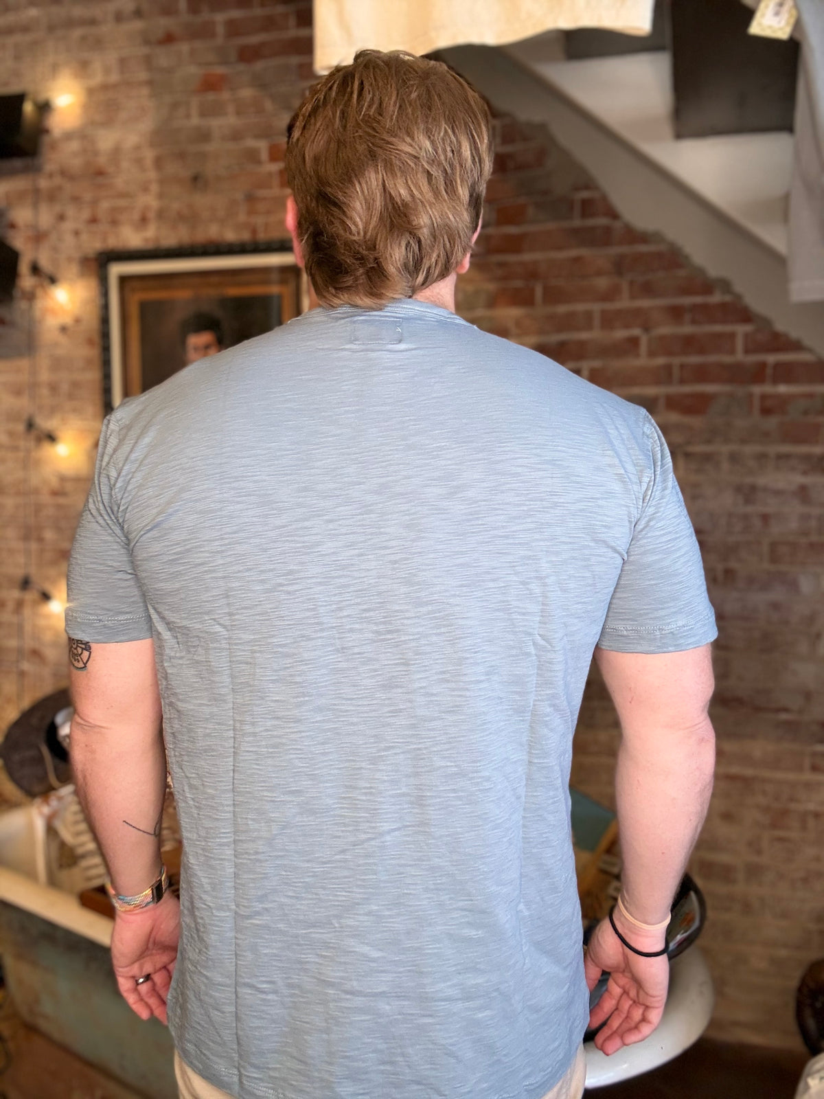 Steel Blue Pima Tee - Baja Llama