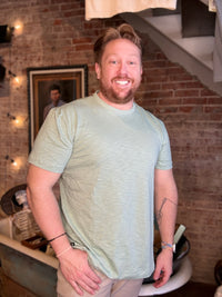 Sage Green Pima Tee - Baja Llama