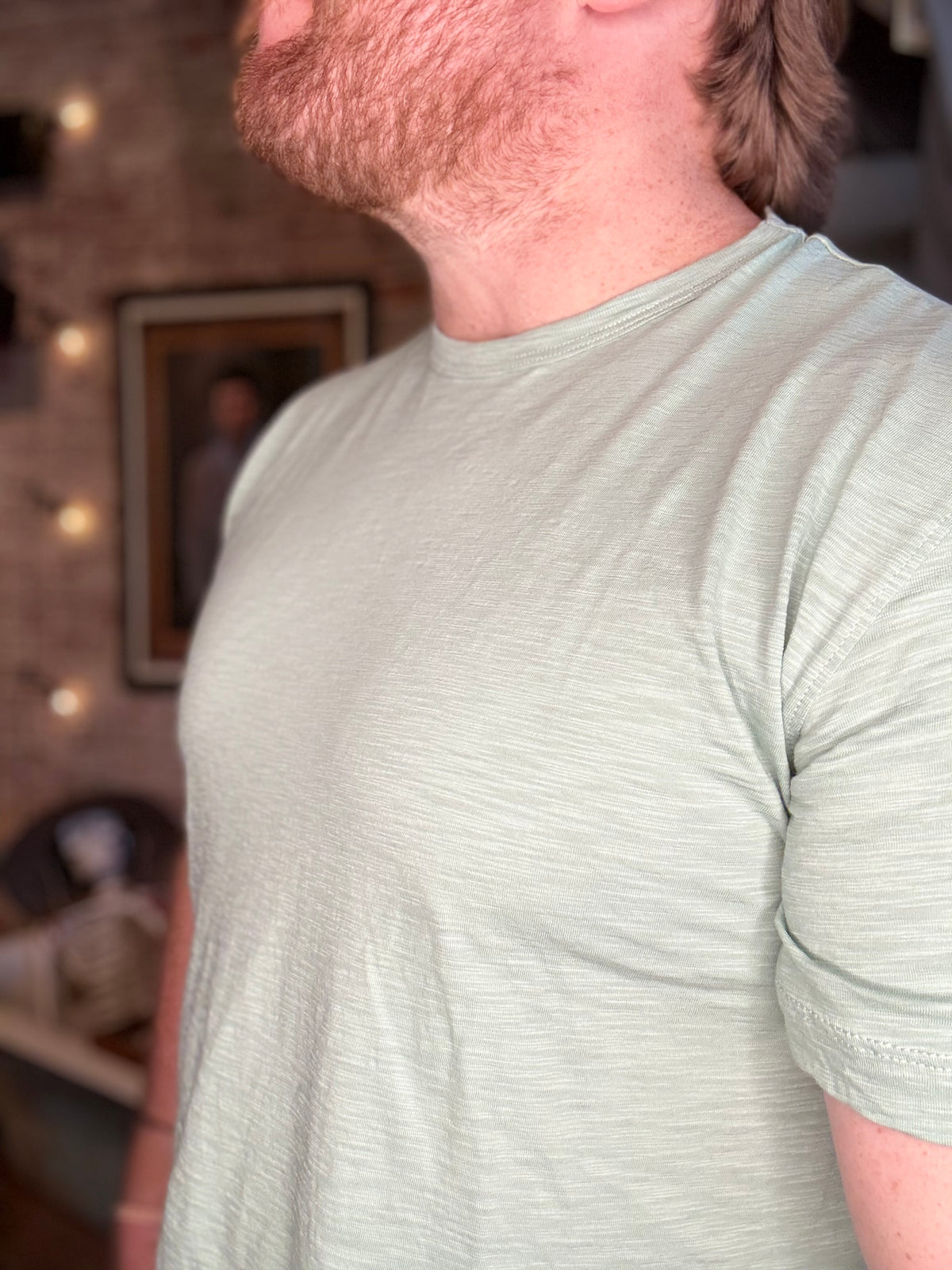 Sage Green Pima Tee - Baja Llama