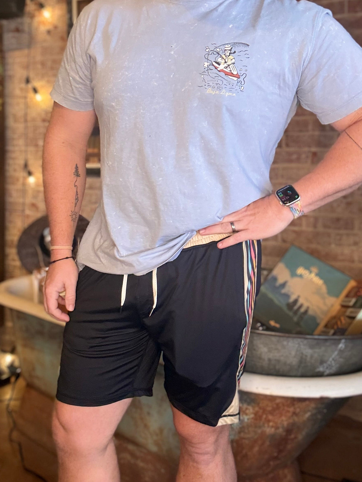 Mach Zero Lounge Shorts - Retro Black