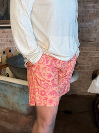 Swim Trunk 7" - Cactus Beach Peach Jelly