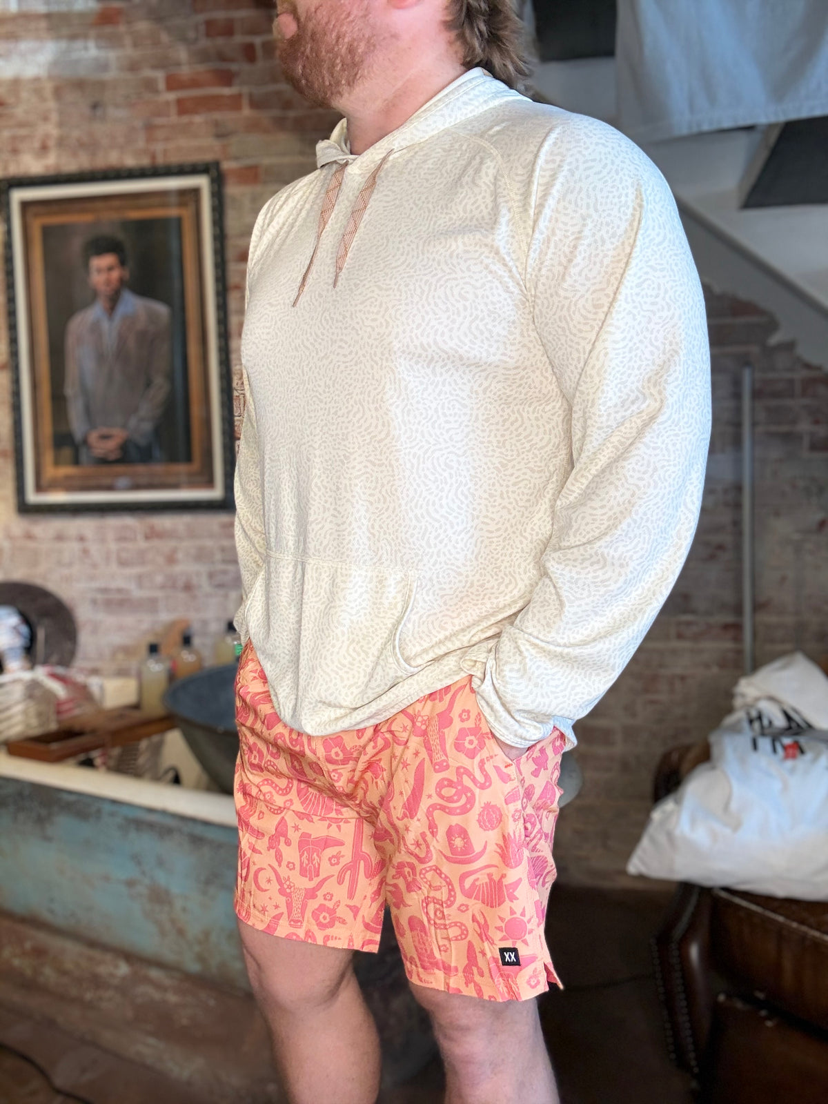 Swim Trunk 7" - Cactus Beach Peach Jelly