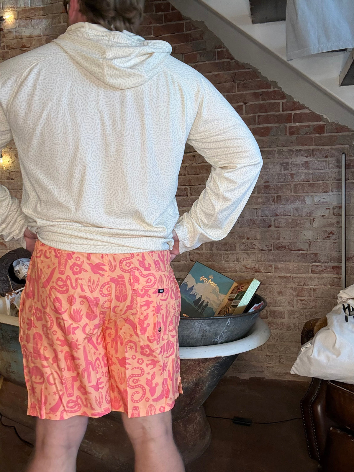 Swim Trunk 7" - Cactus Beach Peach Jelly