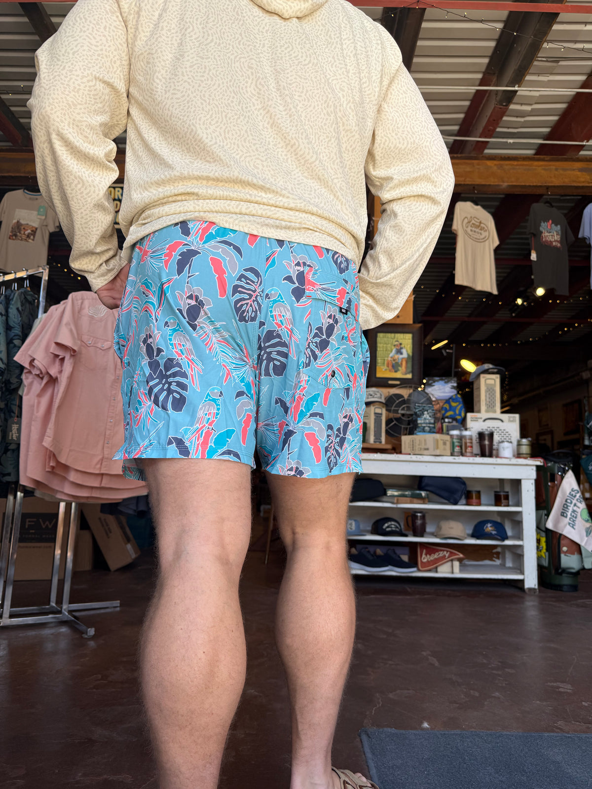 Swim Trunk 5" - Island Tropics Blue