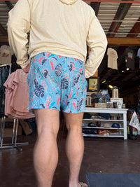 Swim Trunk 5" - Island Tropics Blue