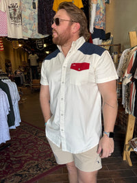 Ranger Pearl Snap- S/S TS White