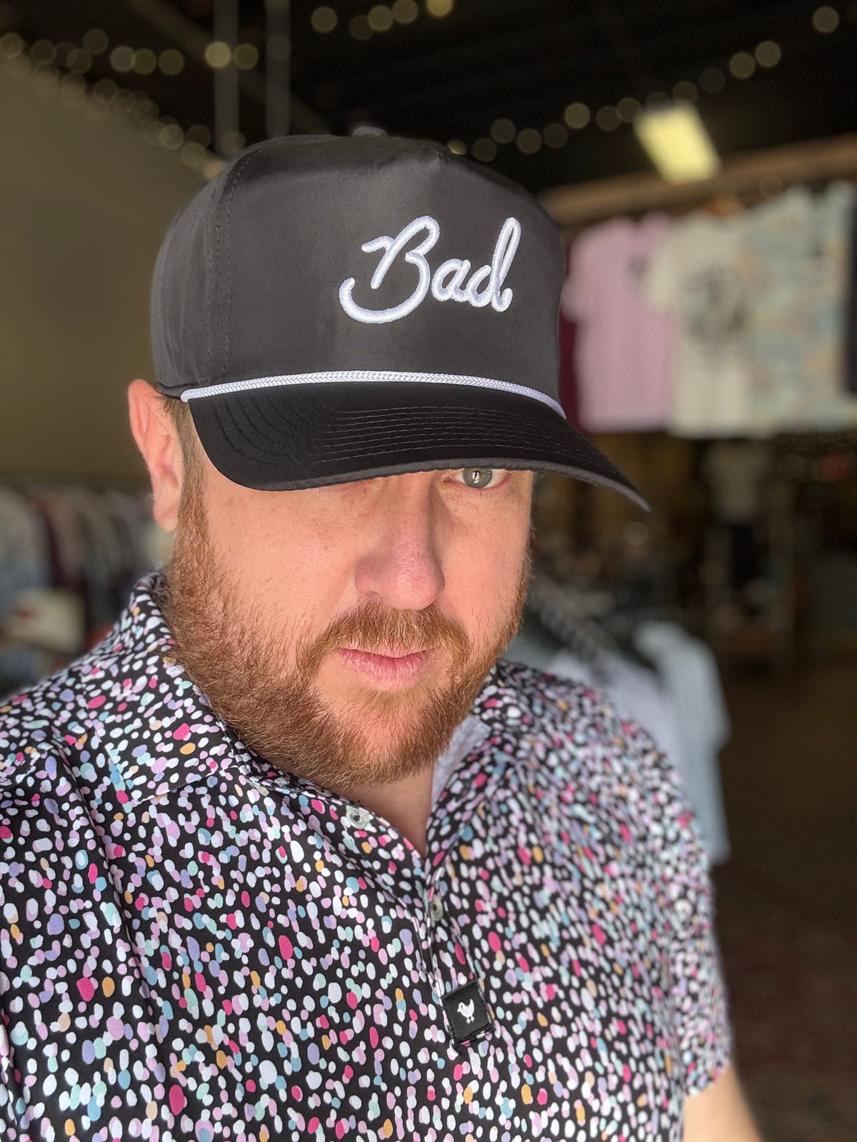 "Bad" Rope Golf Hat - Black
