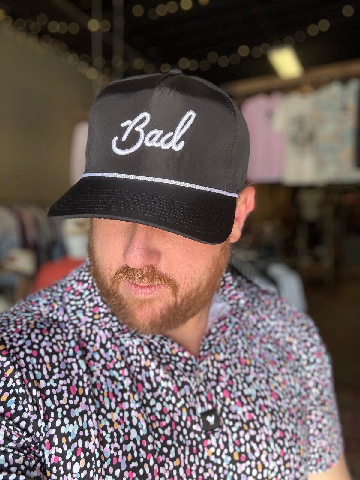 "Bad" Rope Golf Hat - Black