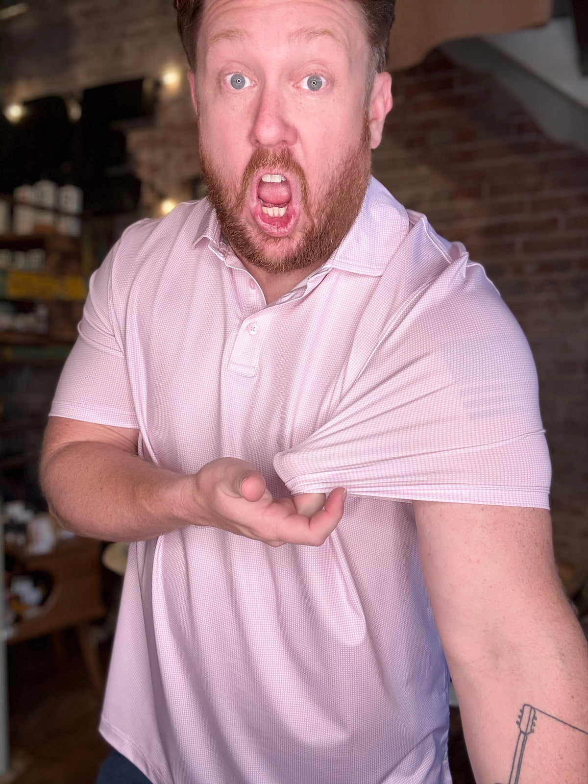 XC+ Ace Perf. Polo - Pink Gingham