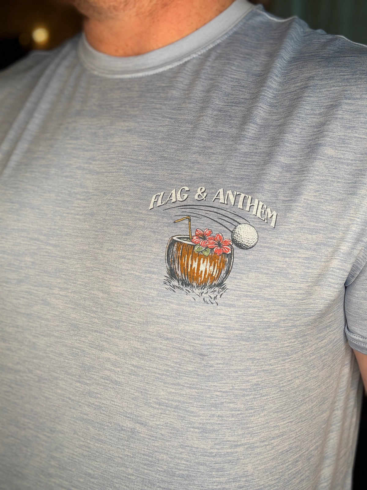 "Sip, Swing, Repeat" SS Tee - Light Blue