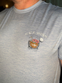 "Sip, Swing, Repeat" SS Tee - Light Blue