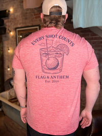 "Every Shot Counts" SS Tee - Red Heat