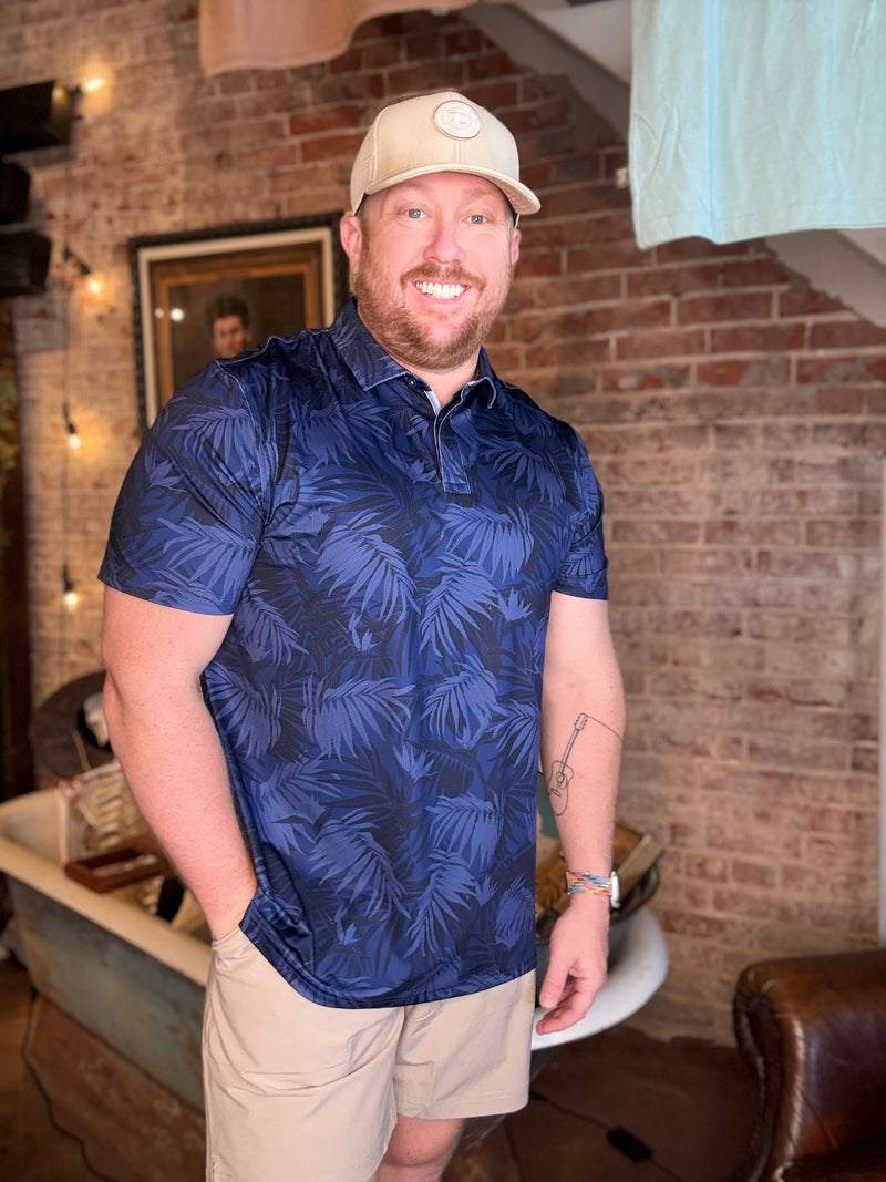 MVP Polo - Navy Leaf Combo