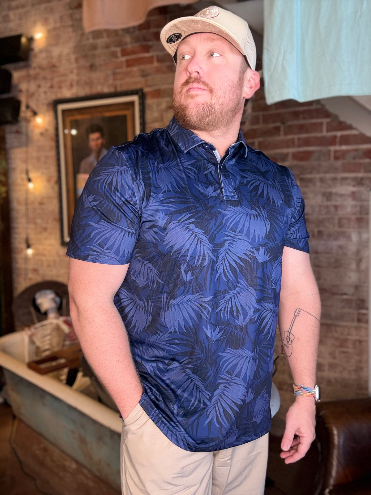 MVP Polo - Navy Leaf Combo