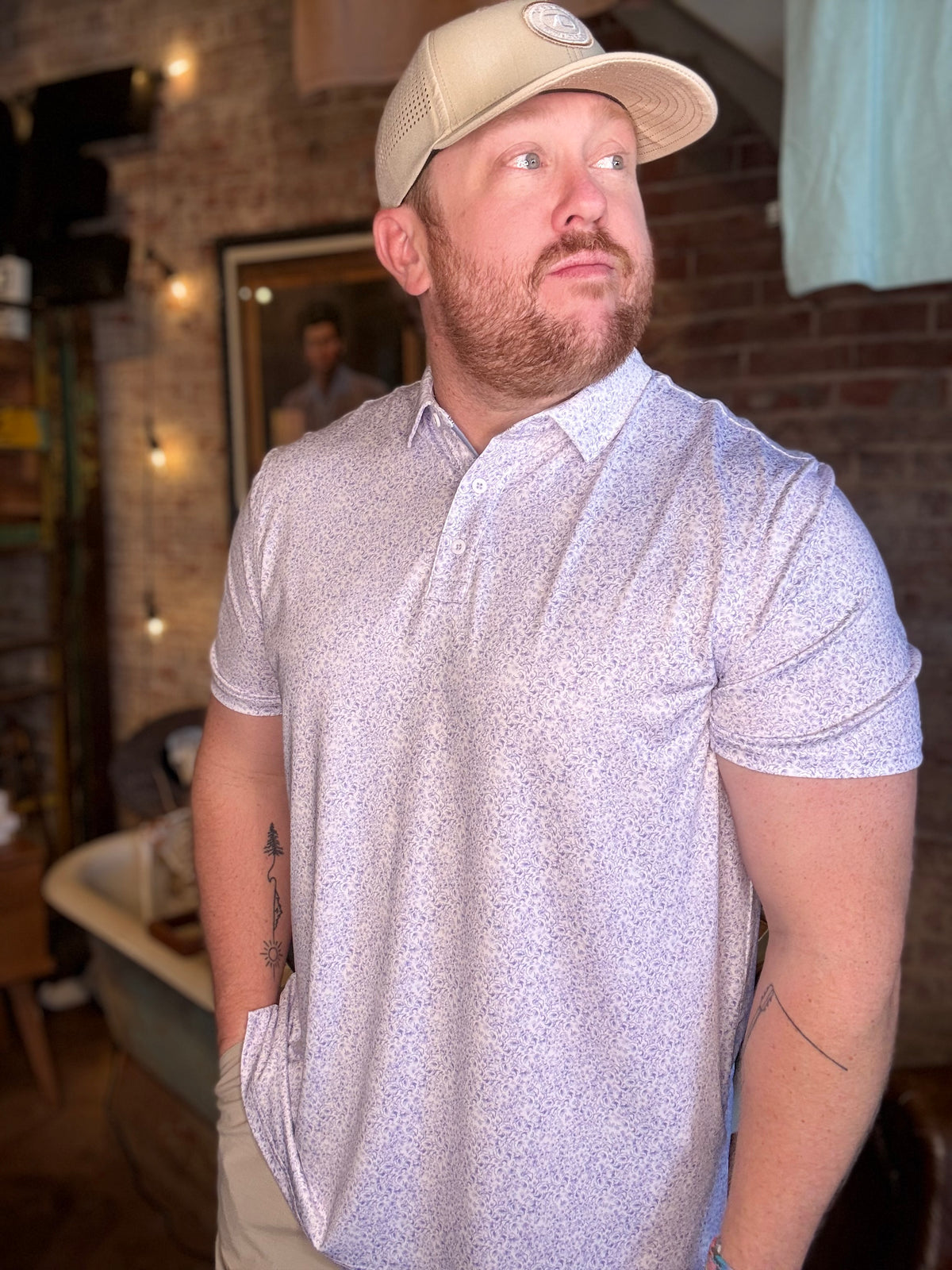 MVP Polo - White/Lavender Wave