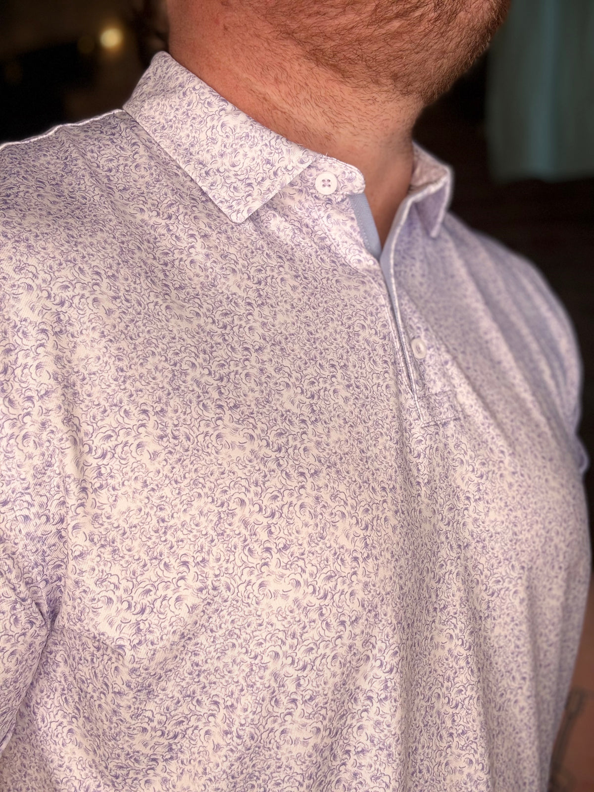 MVP Polo - White/Lavender Wave