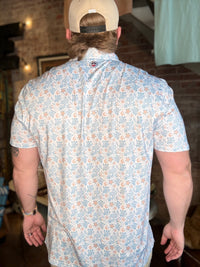 MVP Polo - Blue/Coral Floral
