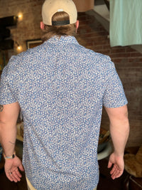 Mableton Floral SS Shirt - Blue/White