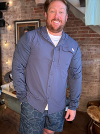 Cast Fishing Hoodie - Indigo