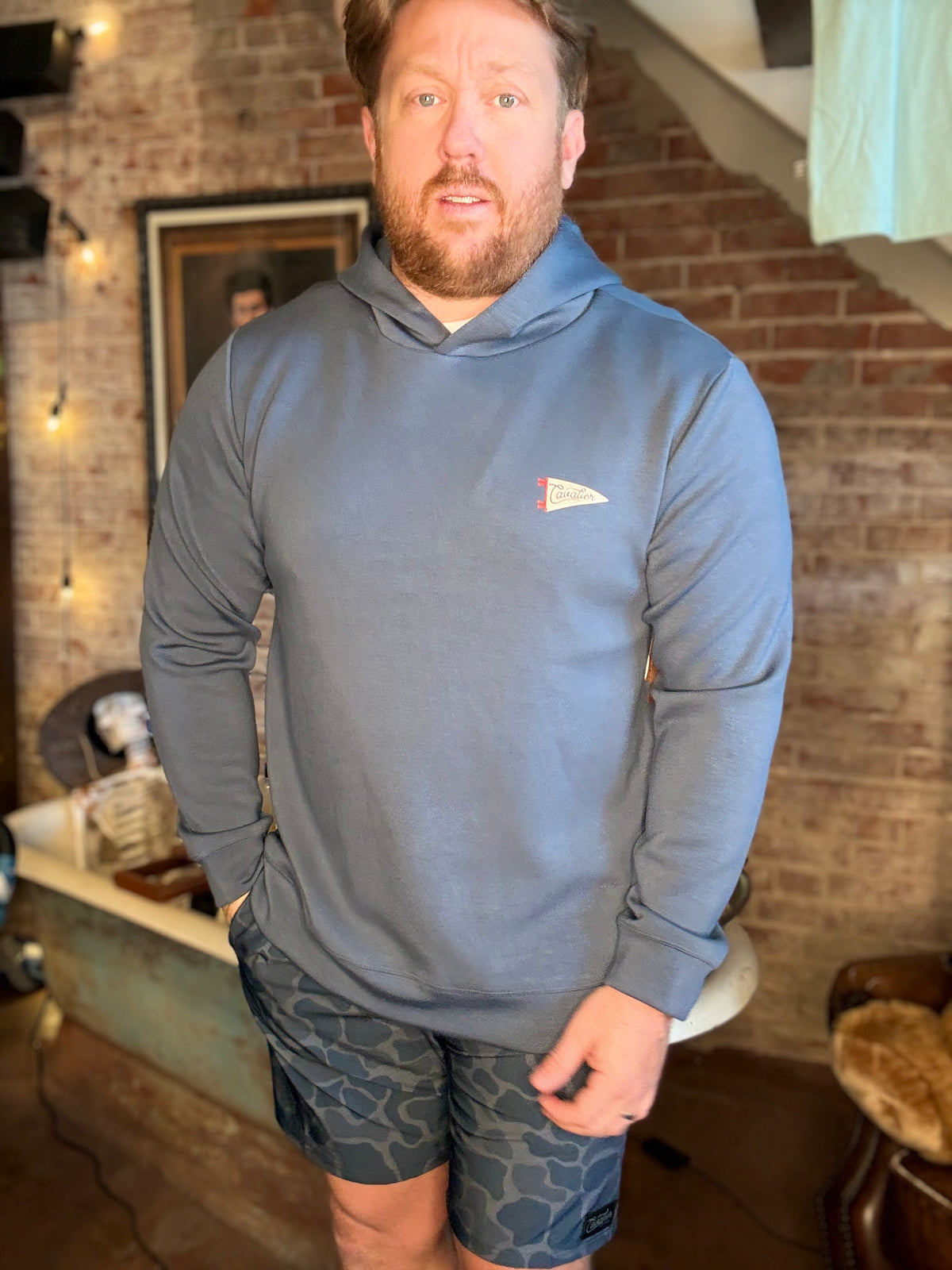 Tracks Hoodie - Slate Blue