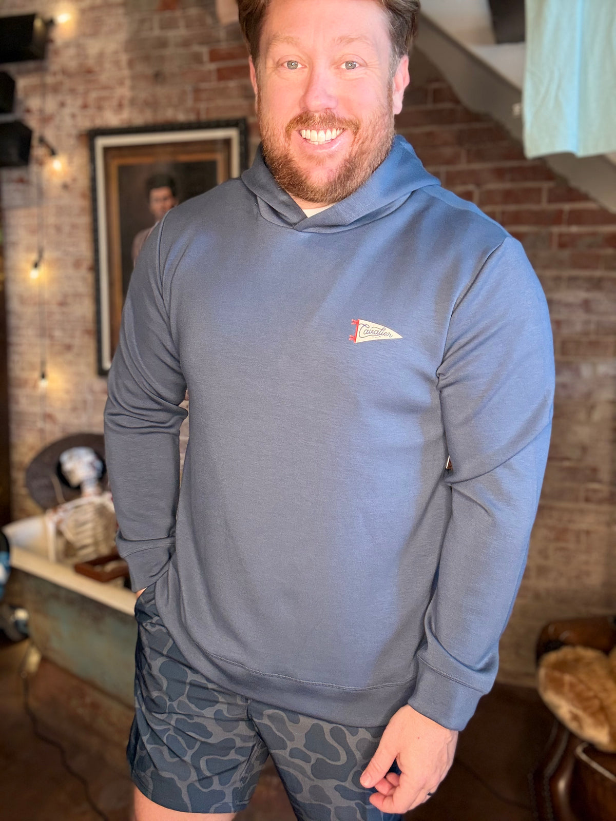 Tracks Hoodie - Slate Blue