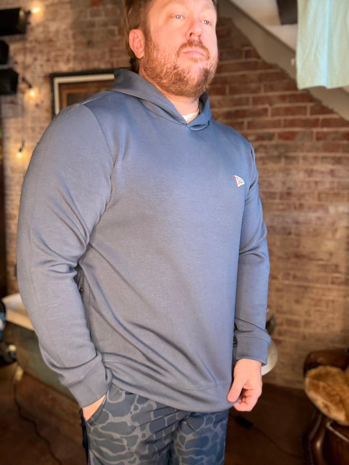 Tracks Hoodie - Slate Blue