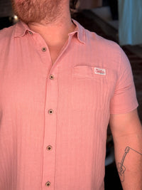 Brando Button Up - Salmon
