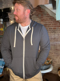 Piven Zip Up Hoodie - Charcoal