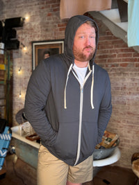 Piven Zip Up Hoodie - Charcoal