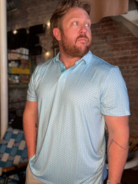 MVP Polo - Aqua Geometric