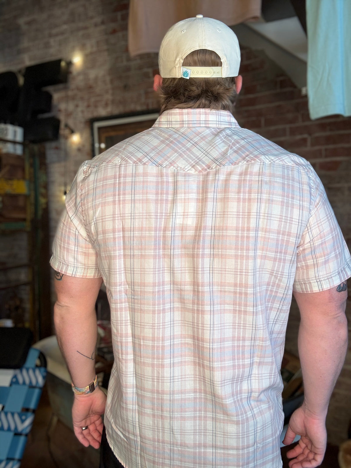 Cedro SS Burnout Shirt - Pink/Grey