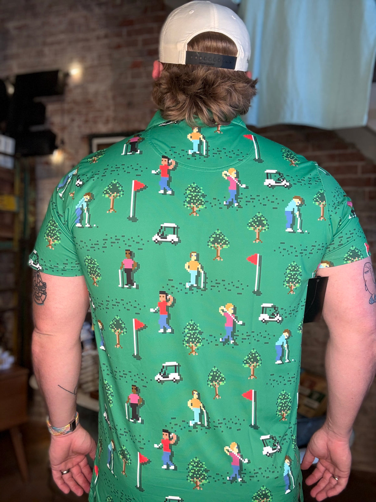 8-Bit Birdie Men's Golf Polo