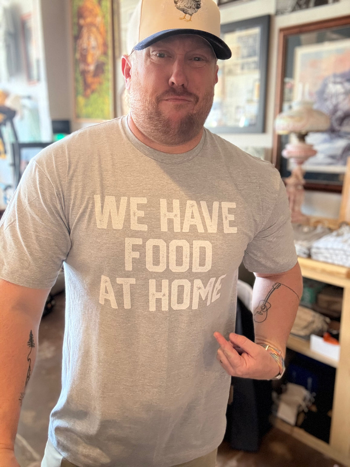 We Have Food at Home Tee - Gray