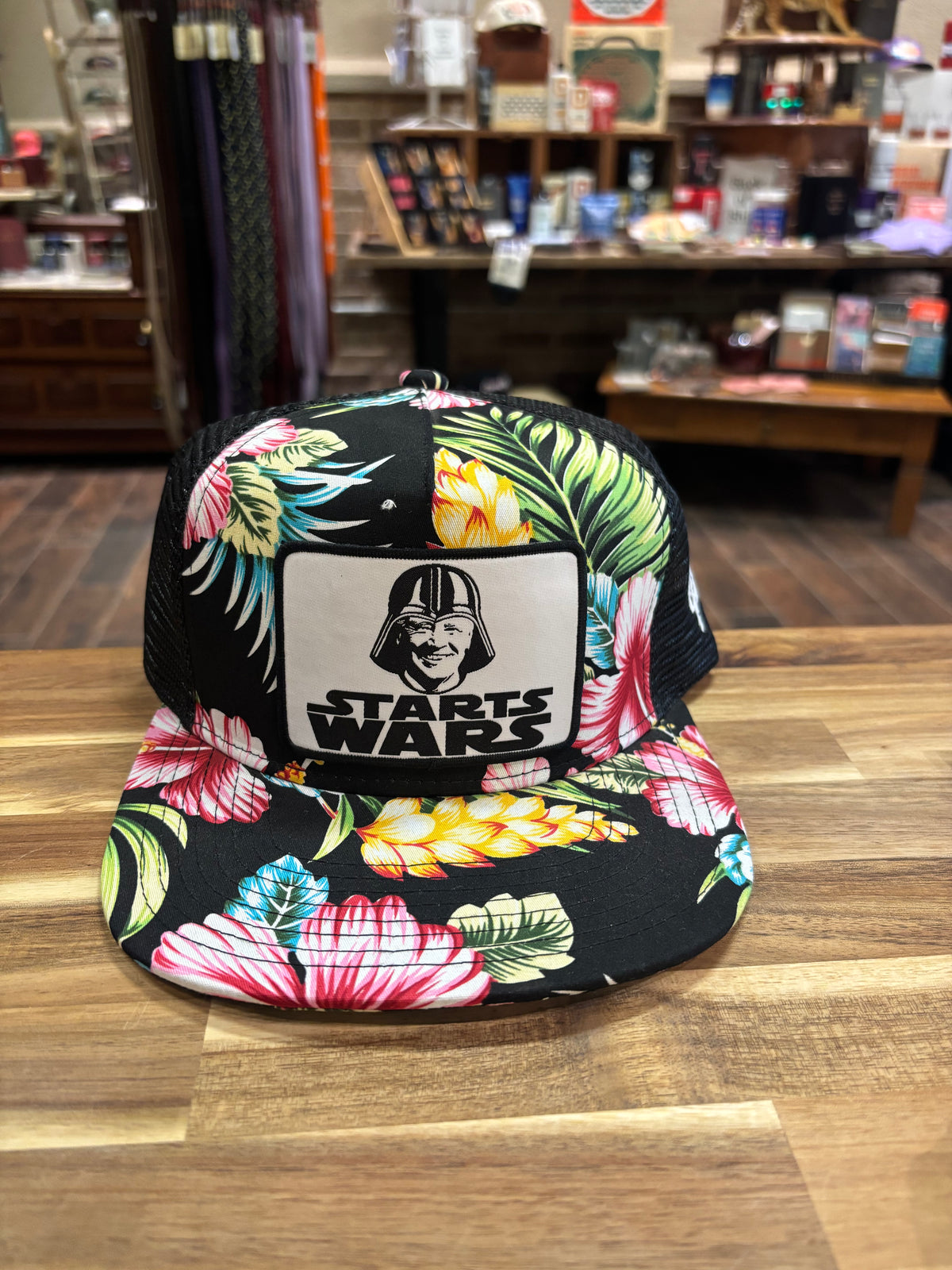 "Starts Wars" Black Floral/ Black Mesh  Snapback- Cactus Alley